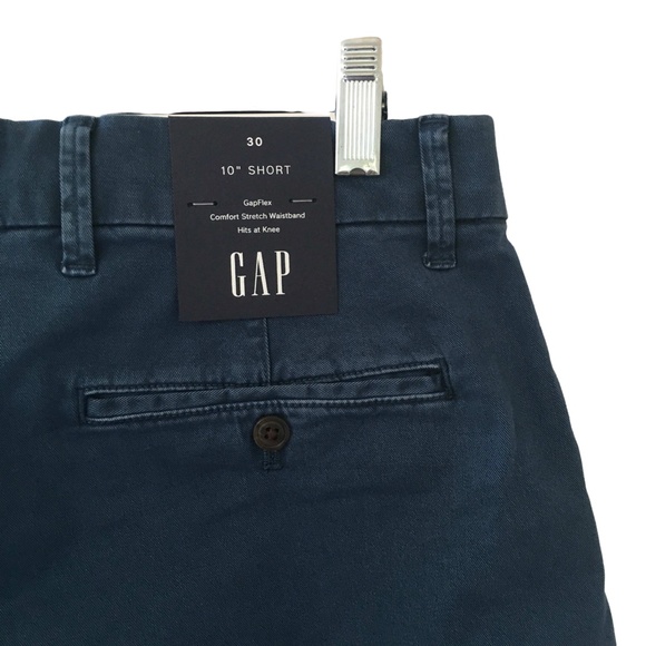 Gap Men’s Flat Front 10" Shorts 30 Navy Blue - Picture 3 of 5